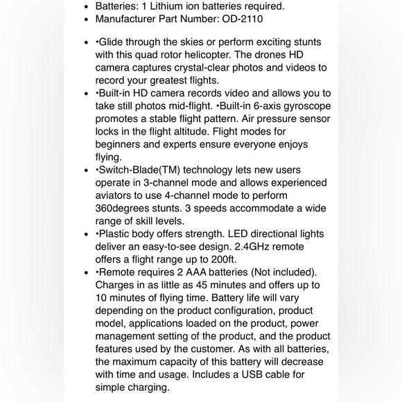 Propel RC Neutron 2.4GHz Indoor/Outdoor Quad Rotor Helicopter W/ HD Came… - Picture 6 of 6